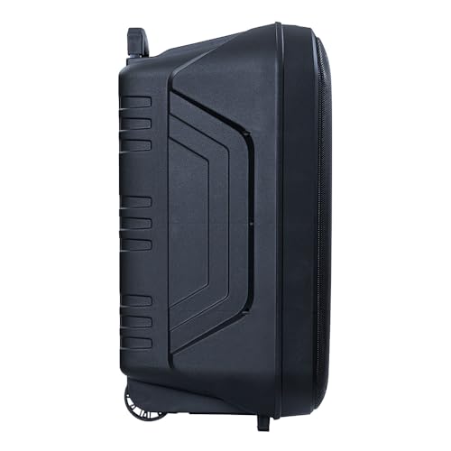 Bocina Profesional de 15 Pulgadas con Luz Flama Frontal Recargable, 35W RMS, Bluetooth, FM, USB, Micro SD, Aux, Micrófono Alámbrico y Ruedas para fácil transportación y manija retráctil KSW-3515