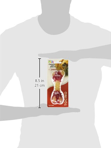 Fancy Pets Juguete Dental en Forma de Hueso con Sabor Tocino Tamaño Mediano para Perro