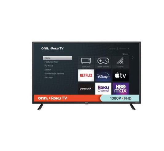 onn Television de 40″ Class Full HD (1080P) LED Roku Smart TV HDR Compatible con Netflix, Youtube, Disney+, Apple TV- 100058007 (Reacondicionado)