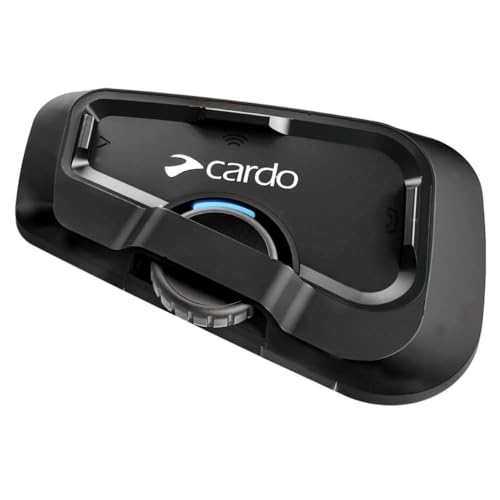 Cardo Systems FREECOM - 2 Cascos de Motocicleta con Sistema de comunicación Bluetooth de 2 vías, conectividad Bluetooth Universal, Impermeable, Altavoces de 40 mm, Paquete Doble