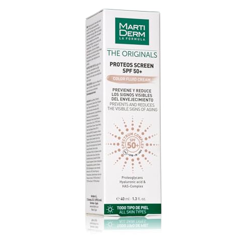 Crema Antiedad MartiDerm Proteos Screen SPF 50+ Color rápida absorción