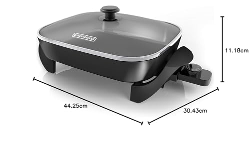 black & decker Electric Skillet, Negro, 30.48 cm x 38.1 cm, 1