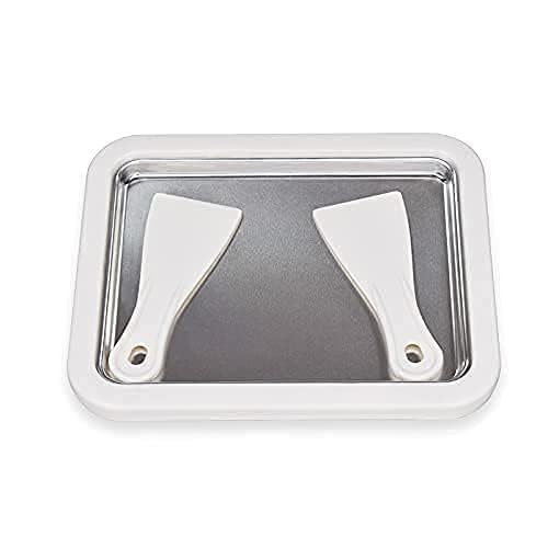 Máquina para hacer helados para niños Duomid enrollada para hacer helados, con 2palas, máquina de yogur congelado, sartén/rollo de helado instantáneo, máquina de sorbete, fabricante de helados, tazón