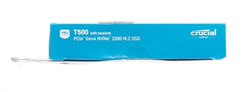 Crucial T500 1TB Gen4 NVMe M.2 SSD Interno para Juegos con disipador de Calor, hasta 7300 MB/s, Compatible con PlayStation 5 + 1mo Adobe CC Todas Las Aplicaciones - CT1000T500SSD5