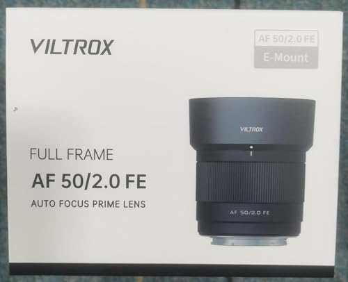 VILTROX 50mm F2.0 Montura FE Objetivo fijo STM de enfoque automático de gran apertura y fotograma completo para Sony con montura E cámaras A7C A7ll A7RlI A7SIII A7III A7RIII A7IV A7RIV A9 A1 FX3 A7RV