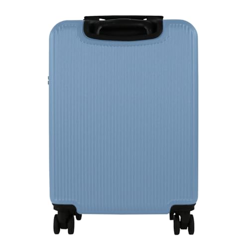 Bagiau Maleta de viaje carry on 20" rígida con 8 ruedas y candado integrado - Color azul pastel