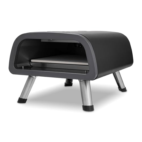 Newair - Horno eléctrico de pizza de 12 pulgadas, máquina para hacer pizzas en el hogar y al aire última intervensión, horno de convección de 1850 W, bandeja para pizza, estufa portátil resistente al