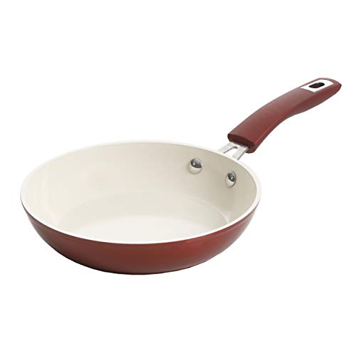 Kenmore Arlington Healthy antiadherente cerámica recubierta de aluminio forjado utensilios de cocina, 12 piezas, color rojo metálico