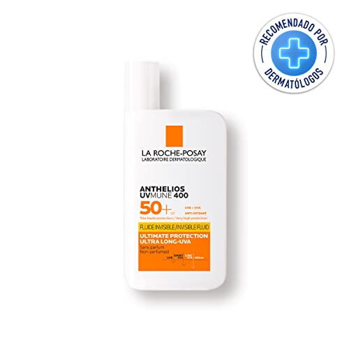 La Roche Posay Anthelios UVMUNE Fluido Invisible FPS 50+ Protector Solar Facial para Todo Tipo de Piel con Máxima Protección Solar UV 50ml