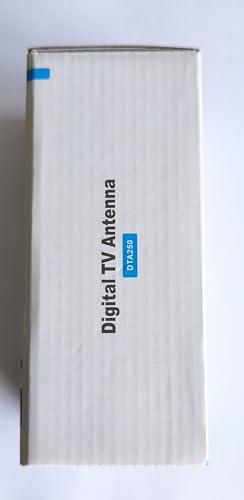 August Antena Digital HDTV DTA250 - Antena de TV portátil de Alta Ganancia con Base magnética y Cable coaxial - Alcance de 75 Millas