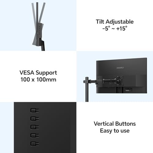 KOORUI 22 Inch Computer Monitor, FHD 1080P Desktop Display, 75HZ Ultra Thin Bezel/Eye Care/Ergonomic Tilt, HDMI VGA Ports LED Monitor for PC, VESA Mounting