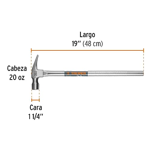 Martillo Uña Recta Truper Tubular 20 oz