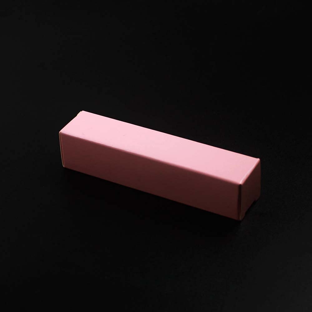 50 paquetes de 23x23x103mm papel lápiz labial caja de lápiz labial lápiz labial tubo caja embalaje cosmético regalo embalaje (rosa)