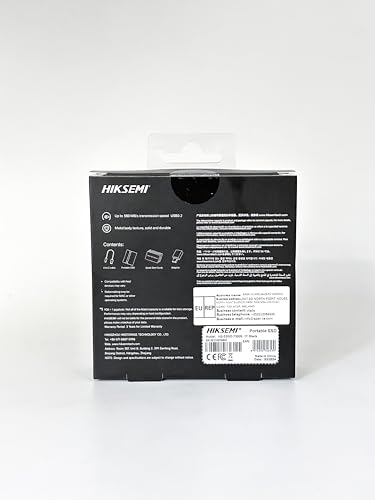 HIKSEMI T300S, SSD Externo Portátil, 1TB, Lectura: 560MB/s, USB 3.2 Tipo C, Compatible con Win/Mac/Android 4.0 para Arriba, Resistente a Caídas y Golpes
