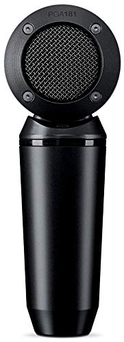 Micrófono de Condensador Shure PGA181 Negro con Dirección Lateral para Instrumentos y Voz