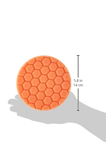 chemical guys Hex-Logic Pad, Esterilla de corte mediana pesada, Anaranjado, 13.97 cm