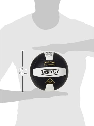 Balón de Voleibol Tachikara Negro Blanco Alto Rendimiento Oficial