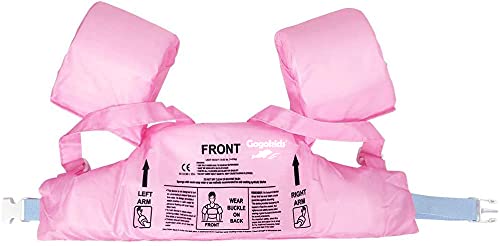 Gogokids Chaleco de natación para niños, flotadores para niñas y niños de 9-13-18-23 kg, flotadores de alberca con alas de Agua y Correa de Hombro para niños de 2-6 años