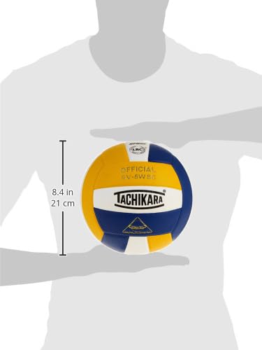 Balón de Voleibol Tachikara Blanco Dorado Compuesto Alto Rendimiento Oficial