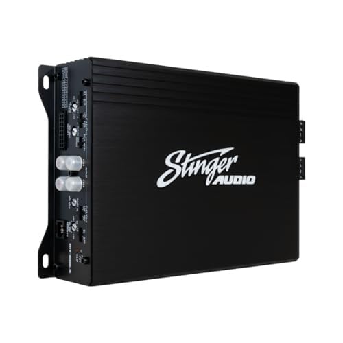 Amplificador de Audio Stinger MT-600.4 Negro compacto 4 Canales Clase D Hexfet Mosfet 1000W RMS con Filtros Cruzados