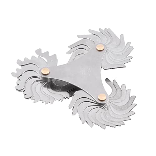 Herramienta de Medición de Paso de Tornillo de Calibre de Rosca de Acero Inoxidable de 51 Piezas (Unidades de EE. UU.)