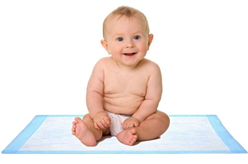Baby Diaper Changing Table Underpad Liner - Economy Pack 50 Count (17Wx24L) - Absorbent Hospital Pad Liner for Incontinence and Moisture Protection - Waterproof Chux by BrightCare