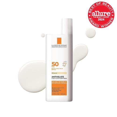 La Roche-Posay Anthelios 50 Mineral Protector solar ultra ligero con SPF 50, 50 ml (1.7 oz)