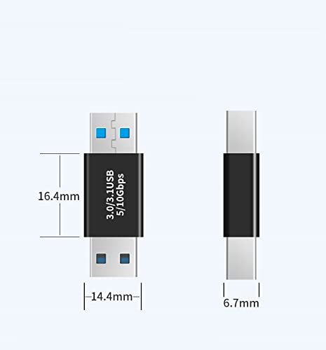 Kits de Adaptadores USB HAOQUOOU Alta Velocidad Hembra a Hembra y Macho a Macho Tipo C