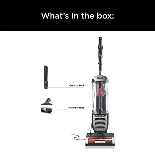 Shark ZU102 - Aspiradora Vertical para Mascotas con PowerFins HairPro y tecnología neutralizadora de olores, carbón, 2.9 L