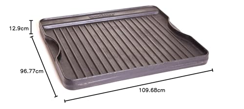Camp Chef - Plancha reversible de hierro fundido para cocina al aire última intervensión y equipo de camping, 14 x 16 pulgadas