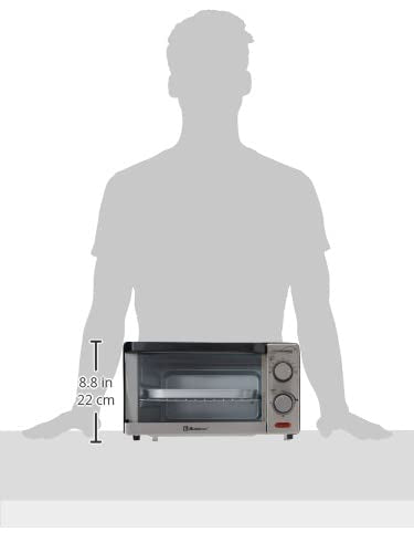 Koblenz Horno Tostador Eléctrico Koblenz de 4 Rebanadas, 10 Litros, Timer de 15 Minutos, Asa, Gratina, Dora, Tuesta y Calienta, 1000 W, 2 Accesorios, Acero Inoxidable (HKM-1000)