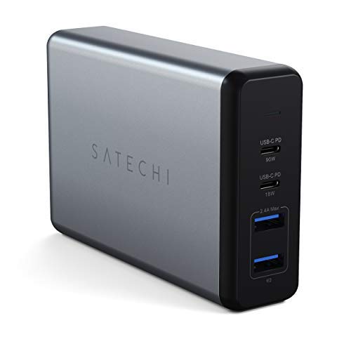Cargador de Escritorio SATECHI USB-C PD 108W 4 Puertos para MacBook, iPad e iPhone