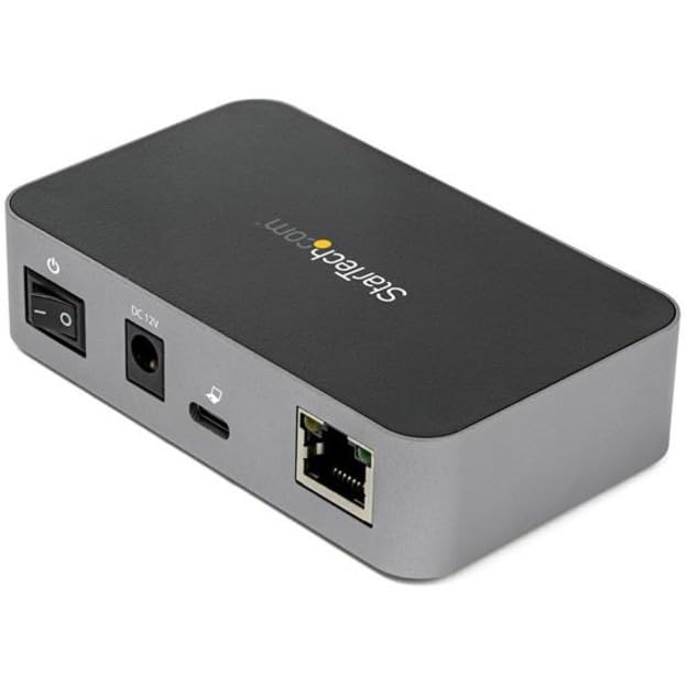 Hub USB C 3 Puertos StarTech.com Negro con Adaptador Ethernet y Carga Rápida