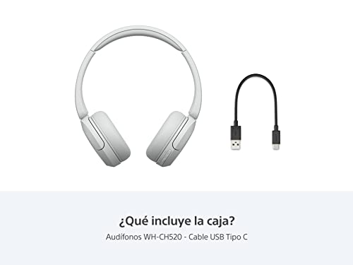 Audífonos Inalámbricos Sony Blanco WH-CH520 con 50 Horas de Batería Versión Nacional