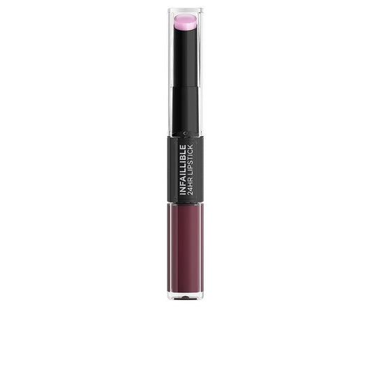 L'Oréal Paris, Infallible 24hr Lipstick, labial de larga duración de dos pasos: líquido y balsamo, Tono 215 Wine O Clock