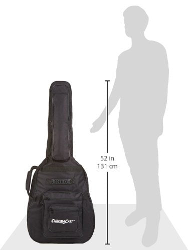 ChromaCast Acoustic Guitar 6-Pocket acolchado Gig Bag con correa de guitarra y muestra deselección