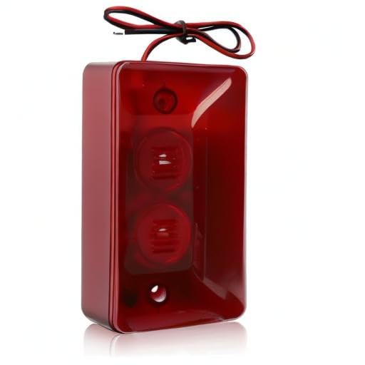 Sirena de Alarma 12V 15W con Luz Flash 120dB para Casa, Empresa y Comunidad