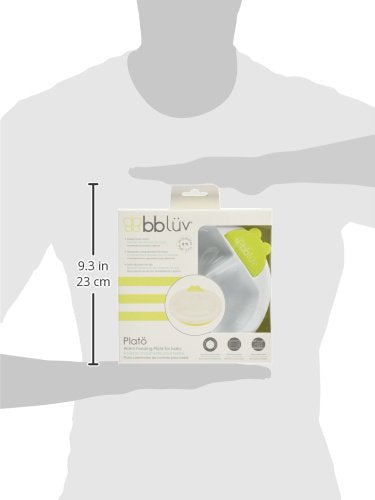 Bblüv Platö - Plato de alimentación calentadora con 3 compartimentos con base de succión para bebé a niño (color), sin BPA ni ftalatos, lima