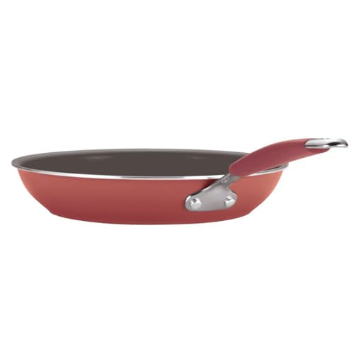 Batería de Cocina Rachael Ray Rojo Pálido Porcelana Dura Antiadhesiva 12 Piezas