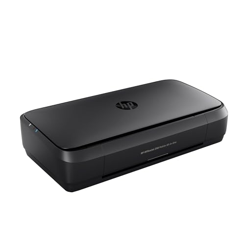 HP Impresora OfficeJet 250 Portátil, Todo-En-Uno, Color, Wi-Fi, Bluetooth, Smart App, Imprime, Copia y Escanea, Negro (CZ992A)