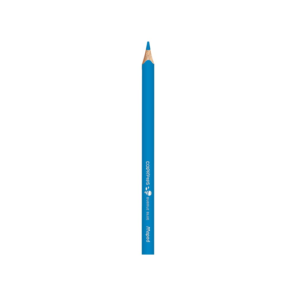 Maped Color'Peps - Lápices de madera para colorear, mina suave y resistente, triangular para un mejor agarre, fácil de usar, 12 colores brillantes jumbo de 4,7 mm