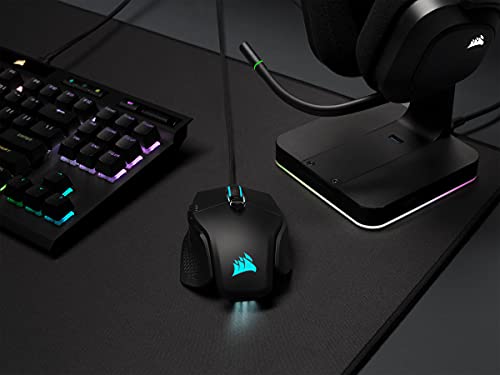 Corsair M65 RGB Ultra Ratón para Juegos FPS Personalizable - Sensor Óptico de 26.000 PPP Marksman, Conmutadores Ópticos, Hiperprocesamiento AXON, Control de Fusión de Sensores - Negro CH-9309411-NA2