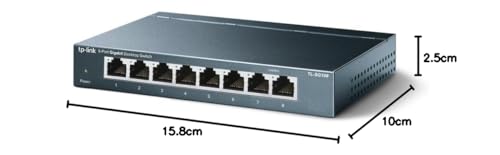 TP-Link TL-SG108 Switch de Escritorio, 8 Puertos 10/100/1000Mbps