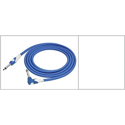 Cable para instrumento Kirlin profesional, 3 metros plug 1/4 escuadra, LGI202 colores (Azul)