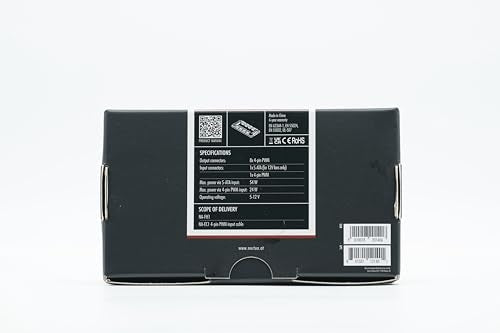 Noctua NA-FH1, Hub para Ventiladores de 8 Canales para Conectar hasta 8 Ventiladores de 12V o 5V, Tanto PWM de 4 pines como de 3 pines (Negro)