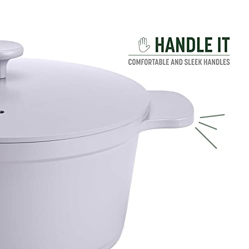 Goodful - Olla todo en uno, antiadherente de revestimiento múltiple, horno holandés fundido de alto rendimiento con tapa a juego, estante para asar y volteador, hecha sin PFOA, utensilios de cocina