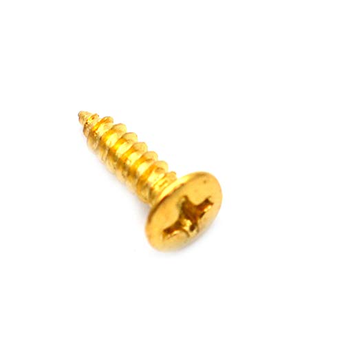 GETMusic - Juego de 50 tornillos de 3 mm para guitarra eléctrica Fender Strat ST Tele TL Stratocaster Telecaster Gibson LP Les Paul SG, Dorado