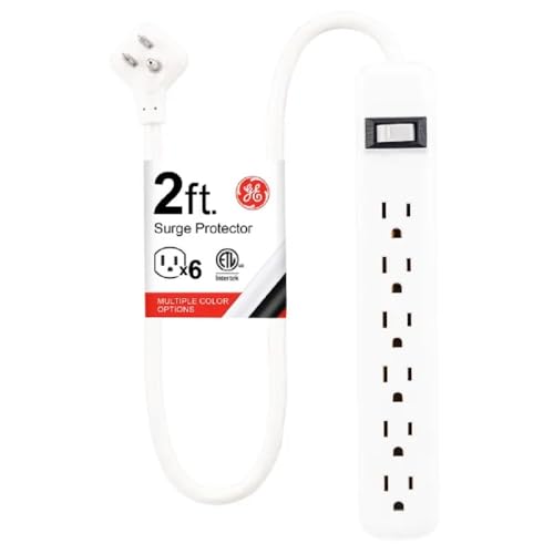GE Protector de sobretensión, 6 Salidas 450 Jules Blanco