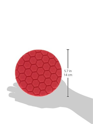 Chemical Guys Hex-Logic Pad, Almohadilla de Acabado Ultraligera, Rojo, 13.97 cm