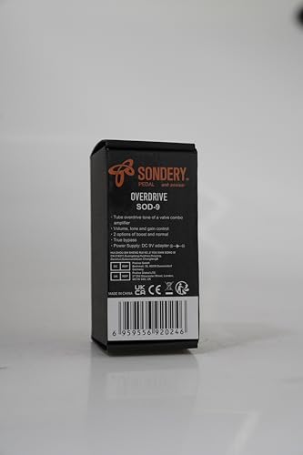 Pedal de Sobremarcha Sondery Rojo con 2 Modos de Impulso y True Bypass para Guitarras Eléctricas